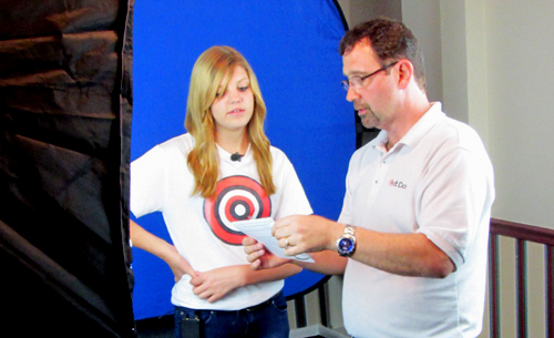 Dr. Hummel on the set.